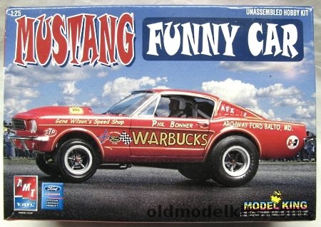 AMT 1/25 Phil Bonner's WARBUCKS Ford Mustang Funny Car, 21639P plastic model kit